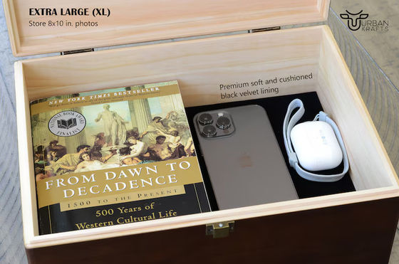 6.2*6.2*4.48 Персонализированная деревянная коробка столовая посуда коробка для сувениров на 5-ю годовщину