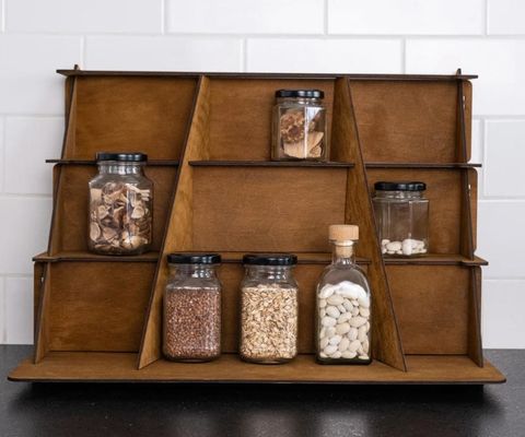 Горячий деревянный триуровневый ювелирный стенд с индивидуальным дизайном шелковой печати