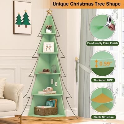 Дизайн стиль современные высокие угловые полки для детей 5 уровень деревянная книжная полка угловая книжная полка