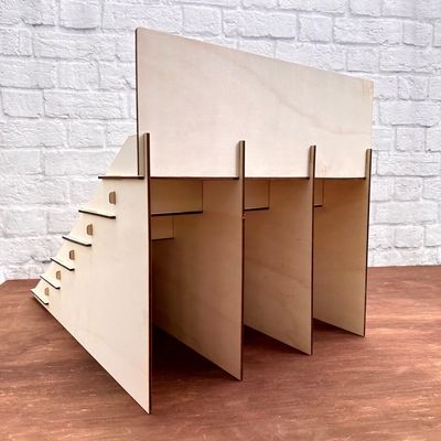 Почтовая упаковка Y 4 Tier Stand Деревянная полка для дисплея десертного стола индивидуального размера