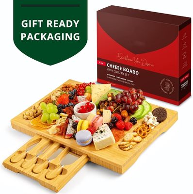 Выбор 4 ножа из нержавеющей стали толстый деревянный сервер деревянный бамбук