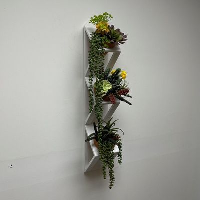 Суккулентный или травяной сад деревянный стенный плантатор в белом цвете с индивидуальным логотипом приемлемо
