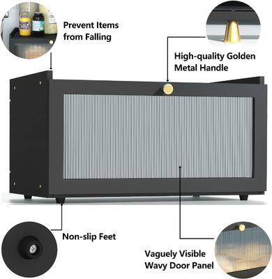 Подарочный пакет 2-слойный большой современный бамбуковый черный хлебный ящик деревянный хлебный контейнер с окном