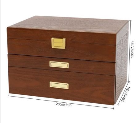 3 уровень Ручно изготовленный кристаллический замок ювелирный организатор чехол для сережек Кольцо Часы