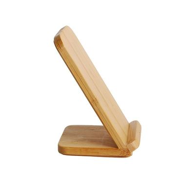 Настроенный деревянный цвет натуральный бамбук Беспроводное зарядное устройство 10 Вт Телефонная стойка с почтовой упаковкой