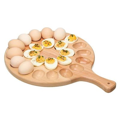 Двадцатидвухствольная деревянная поднос для хранения кухонной посуды толстый и разложенный пластинка круглый дизайн