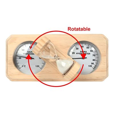 Современный дизайн 3 в 1 деревянный термометр и гигрометр с 15-минутным песочником