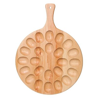 Двадцатидвухствольная деревянная поднос для хранения кухонной посуды толстый и разложенный пластинка круглый дизайн