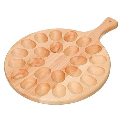 Двадцатидвухствольная деревянная поднос для хранения кухонной посуды толстый и разложенный пластинка круглый дизайн