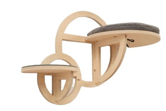 Современная мебель для кошек Деревянная скалолазая стена для кошек с ступенчатым и шелковым печатью