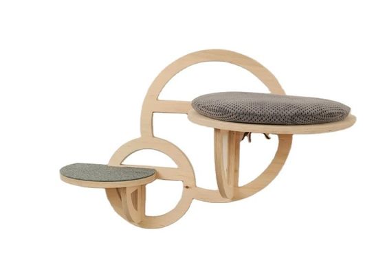 Современная мебель для кошек Деревянная скалолазая стена для кошек с ступенчатым и шелковым печатью