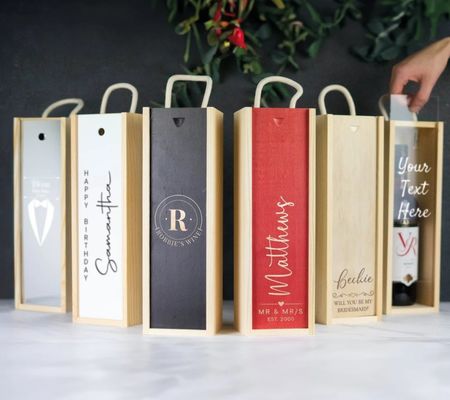 Ручной работы деревянная ложка для вина с настраиваемой лазерной гравировкой и персонализированной скользящей крышкой