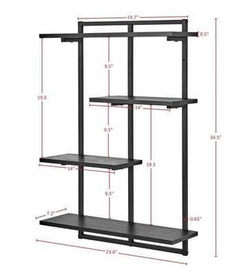 Металлическая рама плавучая полка для хранения и отображения кухонной техники