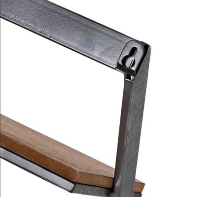 Настройка дома с индивидуальным логотипом набор из 3 черных/природных деревянных стенных полок висящие витрины