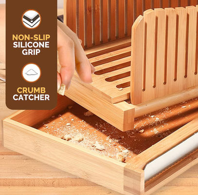 Домашний деревянный хлеборез с ножом 3 варианта толщины складной инструмент для резки бамбука