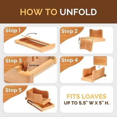 Домашний деревянный хлеборез с ножом 3 варианта толщины складной инструмент для резки бамбука