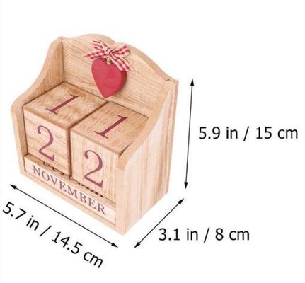 Деревянный календарь прихода настольная игрушка с рустическим домом и эстетикой европейского стиля