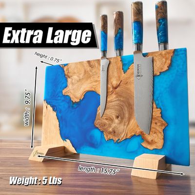 Квадратный экологически чистый бамбуковый магнитный нож для организации кухни