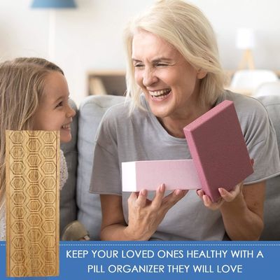 Акациевое дерево 7 дней еженедельные таблетки коробка таблетки организатор для витаминов ежедневные добавки таблетки контейнер