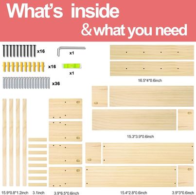 Деревянные крюки Книжная полка Настенные полки из натурального дерева для хранения детского декора