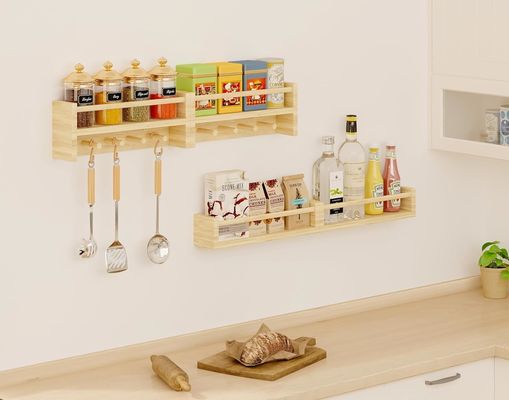 Деревянные крюки Книжная полка Настенные полки из натурального дерева для хранения детского декора