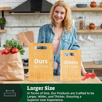 Персонализированная бамбуковая режущая доска с рукояткой и устойчивой функцией сохранения масла