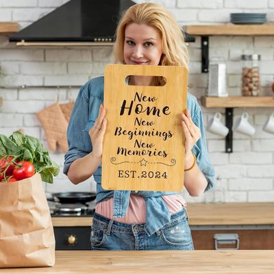 Персонализированная бамбуковая режущая доска с рукояткой и устойчивой функцией сохранения масла