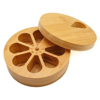 202405 Деревянный ежедневный еженедельный путешественный организатор таблеток и держатель таблеток