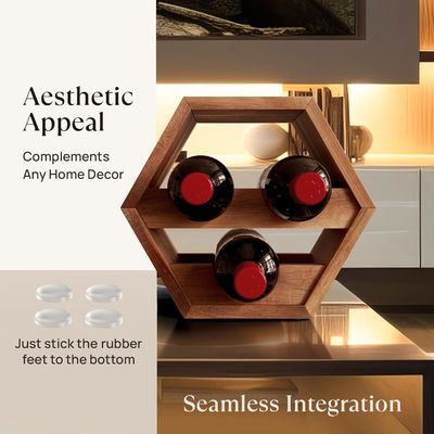 3 бутылки Акациевый вино Бутылочный держатель Стильное хранение вина в домашних условиях Принимается заказ на заказ