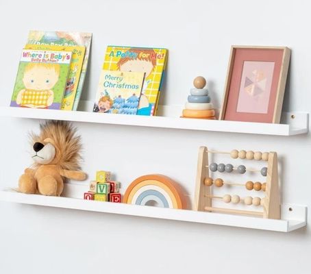 Мебель для гостиной 2 шт. Плавучие полки из твердого дерева для минималистического настенного дисплея