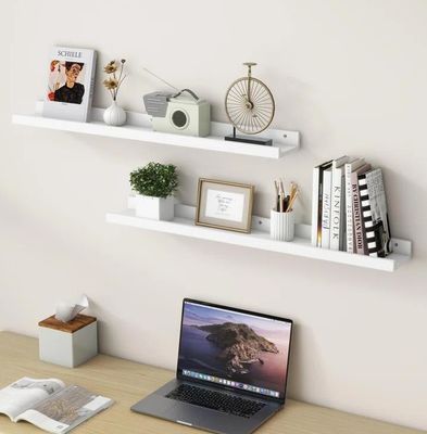 Мебель для гостиной 2 шт. Плавучие полки из твердого дерева для минималистического настенного дисплея