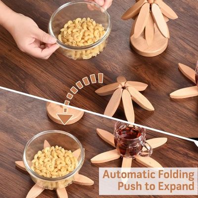 Шелковый экран Печатный буковый деревянный подставка и держатель для горячих блюд Деревянный треугольник