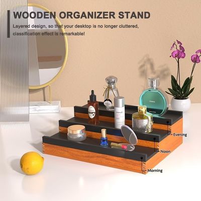 Настраиваемый логотип Приемлемый деревянный колониальный парфюмерный организатор со скрытой компоновкой