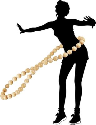 Ручная работа натуральное деревянное гула взвешенный тренировочный крючок для фитнеса 8.4 x 8.4 x 4.1 см