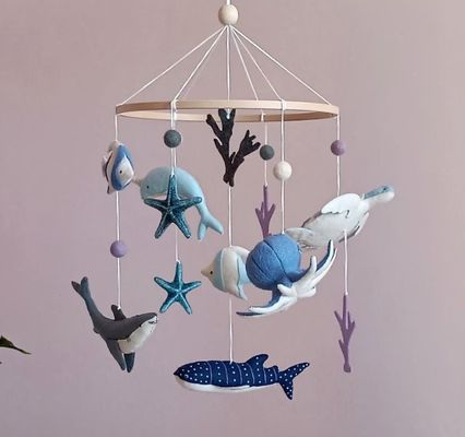 Морское существо Детская мобильная вращающаяся игрушка для детей Океанская мобильная для детского сада Детский душ Подарок
