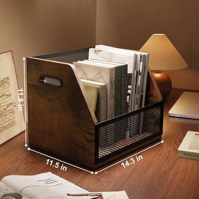 Ретро-коричневый виниловый диск для хранения для прочных пластиковых пластинок и функционального дизайна