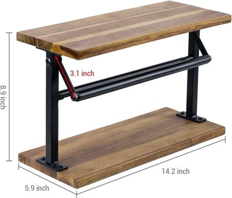 Улучшите свою кухню с помощью этого держателя для бумажных полотен из дерева акации и верхней полки