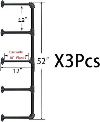 Деревянный промышленный стенный монтаж железный трубный пол для DIY открытый офис комната кухня книжная полка