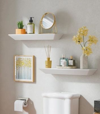 Y Mail Packing Modern Custom Logo Set Of 2 Wall Mounted Floating Shelves For Wall Decor (Современный индивидуальный логотип набор из 2 настенных плавучих полок для декора стены)