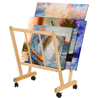 202406 Деревянная большая стойка для печати с прокатными каскадами