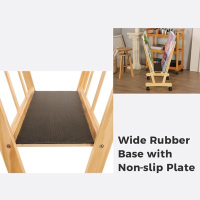 202406 Деревянная большая стойка для печати с прокатными каскадами