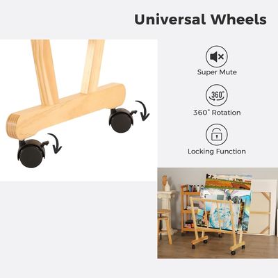 202406 Деревянная большая стойка для печати с прокатными каскадами