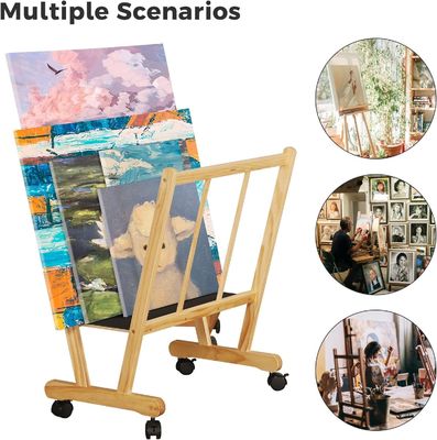 202406 Деревянная большая стойка для печати с прокатными каскадами