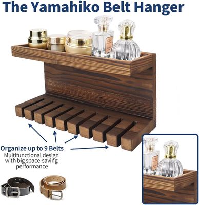 Удобное деревянное устройство для хранения с двойными полками