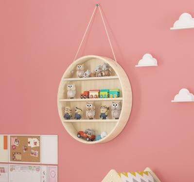 Двухуровневые плавучие стенные деревянные полки для современной медной мебели