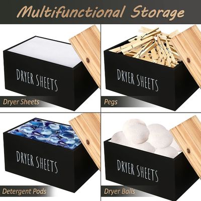 Подарочный ремесло Черный деревянный контейнер прямоугольник современный экономный листы диспенсер