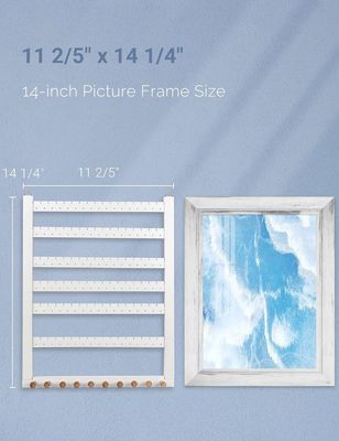 Легко собрать твердый буковый деревянный серьг подвесная ожерелье держатель вешалка настенный монтаж ювелирный организатор