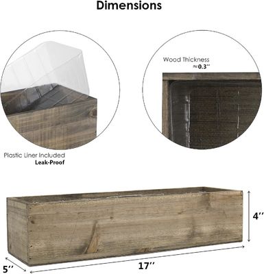 Другие подарки для ремесленников Роскошная деревянная деревянная коробка для саженцев с съемной пластиковой подкладкой