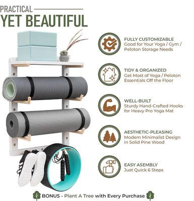 Удобное деревянное матрасы для йоги для полностью настраиваемой установки на стену дома