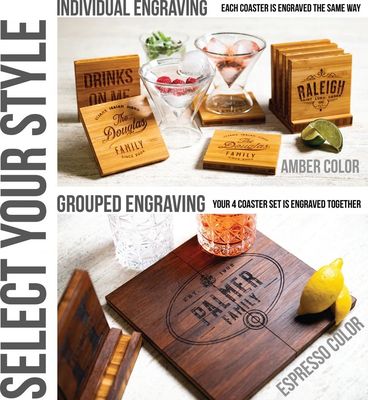 Подъемники с фамилией с опциональным держателем из бамбукового бука, орехового дуба или сосны